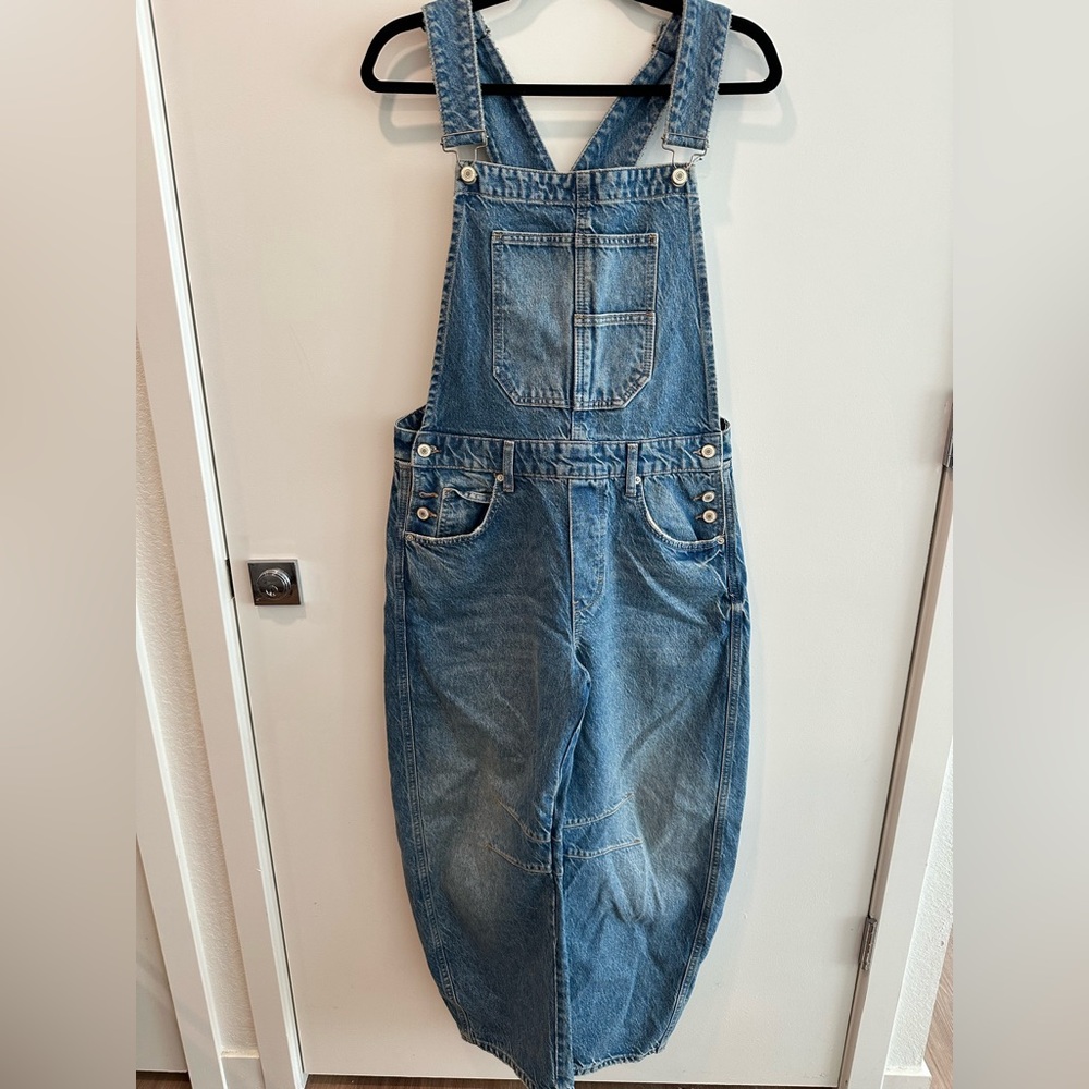 Free People barrel Jean overalls Size S